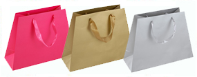 Pyramid Gift Bags Matt Laminated with Ribbon Handles 33-23 x 25 x 12